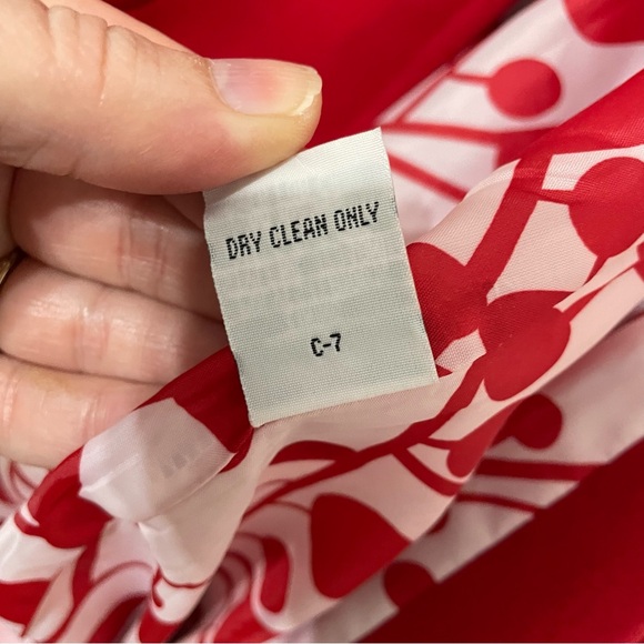Tulle (Anthropologie) Red Wool-Blend Peacoat Sz L - Picture 8 of 8